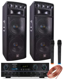 duze-kolumny-estradowe-1600w-wzmacniacz-mikrofony-bezprzewodowe