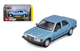 bburago-1-24-mercedes-benz-190e-blue-model-metalowy