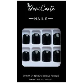 denicarte-9447-krotkie-samoprzylepne-tipsy-do-paznokci-czarne-24-szt