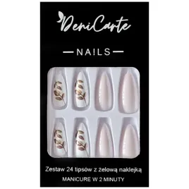 denicarte-almond-7318-samoprzylepne-tipsy-migdalki-roz-zloty-lisc-24szt