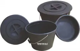 komplet-wiadro-21l-z-miska-9l-czarne-mistrall