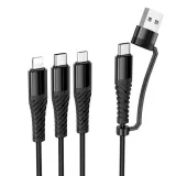 kabel-3w1-usb-c-usb-a-do-lightning-usb-c-micro-usb-hoco-1-m-x123-czar-marka-hoco