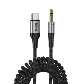 kabel-aux-jack-35-mm-do-usb-c-hoco-15-m-upa33b-czarny