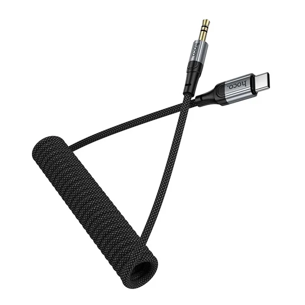 kabel-aux-jack-35-mm-do-usb-c-hoco-15-m-upa33b-czarny-stan-nowy