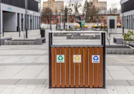 Zdjęcie produktu Kosz do segregacji odpadów Narcyz 3x75l kosz miejski parkowy Rekord