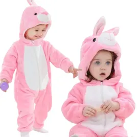 pizama-onesie-przebranie-spiochy-rozowy-kroliczek-niemowle-120-95-105-cm