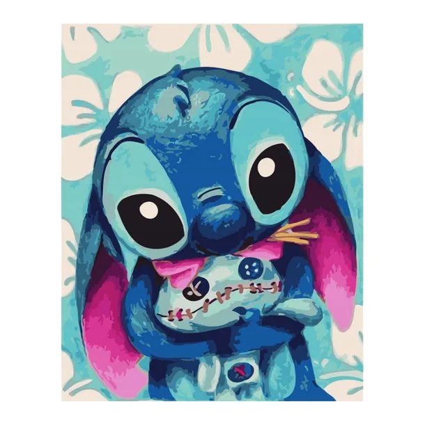 MALOWANIE PO NUMERACH Z RAMĄ Obrazy do malowania - Disney Stitch 40x50 cm