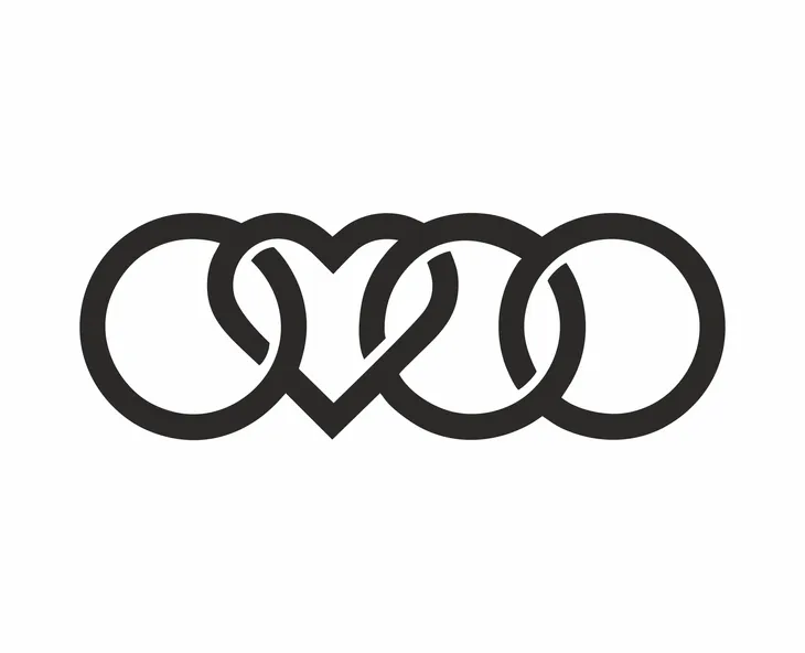 naklejka-audi-love