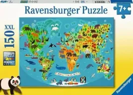 puzzle-150-mapa-swiata-dzikich-zwierzat-xxl
