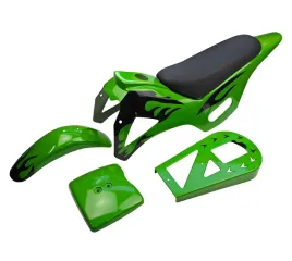 plastiki-owiewki-kpl-siedzenie-pocket-bike-mini-cross-dirt-bike-zielon