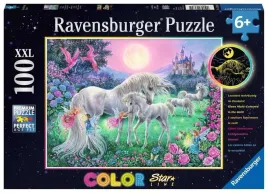 puzzle-100-swiecace-jednorozce-w-blasku-ksiezyca