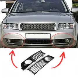 kratki-zderzaka-halogenow-plaster-miodu-audi-a4-b6-rs-look-czarny-polysk