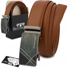pasek-meski-skorzany-do-spodni-jeans-garnituru-klamra-automat-skora-brazowy