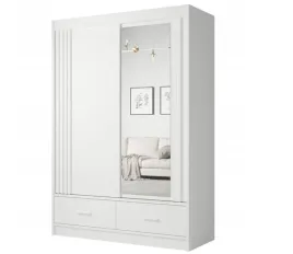 garderoba-szafa-przesuwna-150-cm-biala-lamele-szuflady-lustro-candy-fd