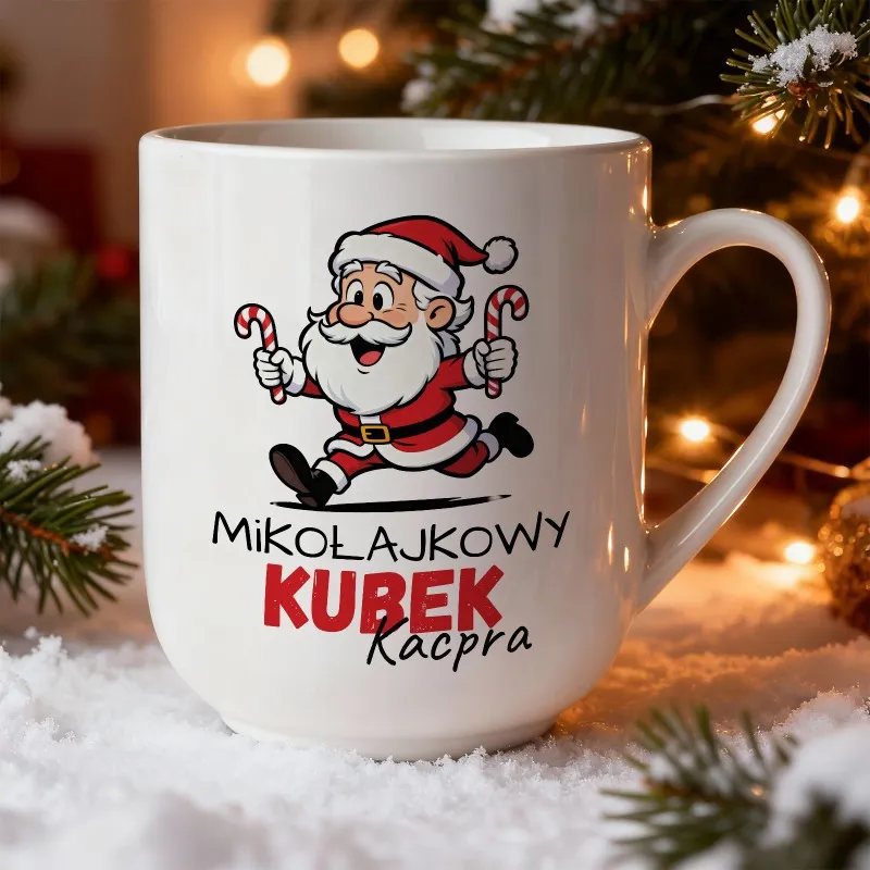 Kubek z NADRUKIEM i OGRZEWACZ do rąk SERCE na MIKOŁAJKI dla niego