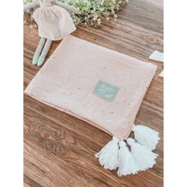 koc-kocyk-muslinowy-eco-dots-100x75-peach-biale-chwosty