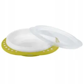 nuk-talerzyk-do-karmienia-8m-z-przykrywka-zielony