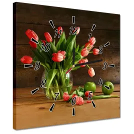 zegary-30x30-czerwone-tulipany