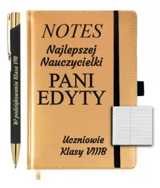 prezent-na-dzien-nauczyciela-zestaw-notes-i-dlugopis-zloty-grawer-gratis