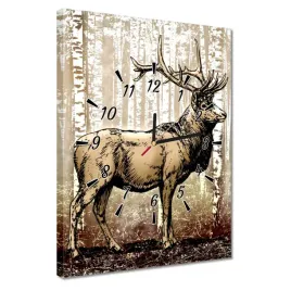 zegary-30x40-jelen-w-lesie-brzozy