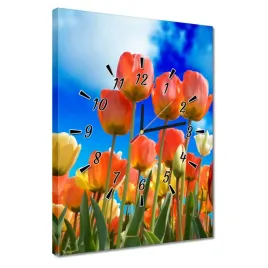 zegary-30x40-kolorowe-tulipany-kwiaty