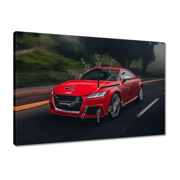 zegary-60x40-czerwone-audi-samochod
