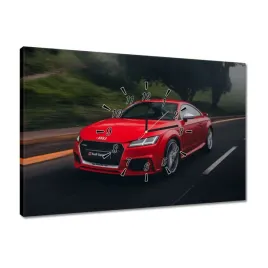 zegary-60x40-czerwone-audi-samochod