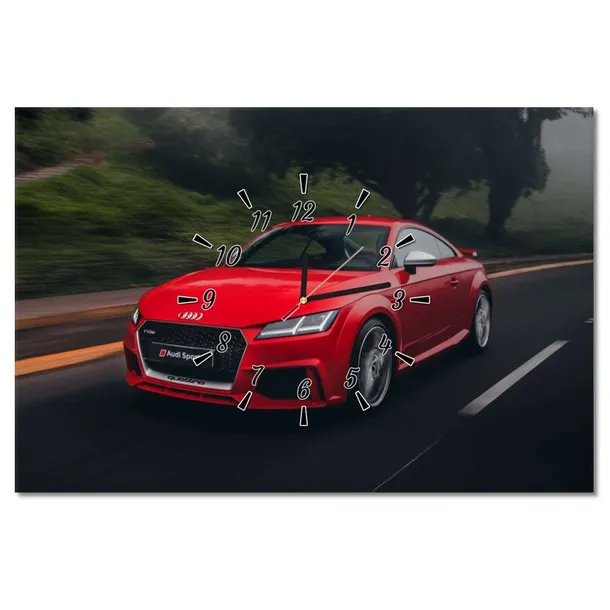 zegary-60x40-czerwone-audi-samochod-stan-nowy
