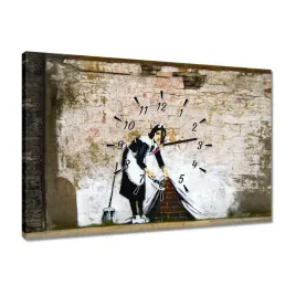 zegary-60x40-banksy-pokojowka-graffiti
