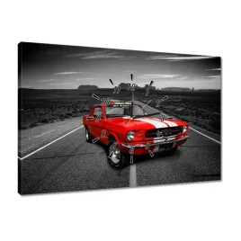zegary-60x40-czerwony-ford-mustang