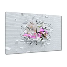 zegary-60x40-storczykiem-w-mur-kwiaty