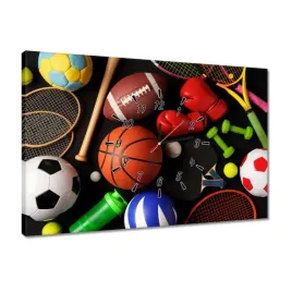 zegary-60x40-sprzet-sportowy-pilki-rakiety-hantle-rekawice