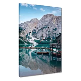 zegary-40x60-gorskie-jezioro-i-domek
