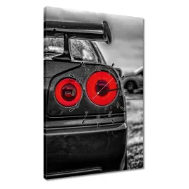 zegary-40x60-sportowy-nissan-gtr-lampy