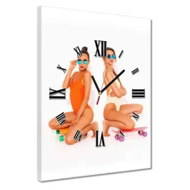 zegary-30x40-dwie-zgrabne-dziewczyny-i-deskorolki