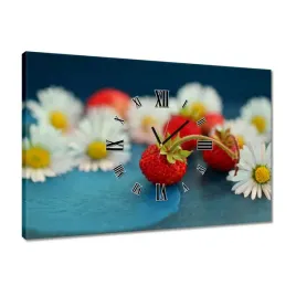 zegary-60x40-poziomki-i-stokrotki