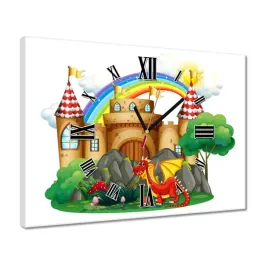 zegary-40x30-smok-i-bajkowy-zamek
