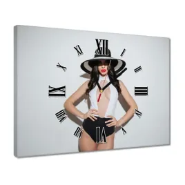 zegary-40x30-elegancka-dama-w-kapeluszu
