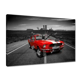 zegary-60x40-czerwony-ford-mustang