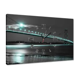 zegary-60x40-blekitne-swiatelka-w-nocy