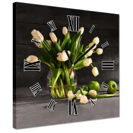 zegary-30x30-tulipany-w-wazonie