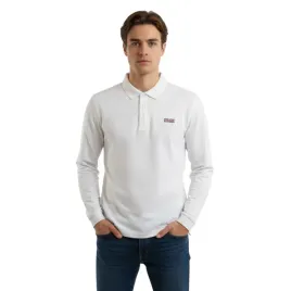 koszulka-meska-jean-louis-scherrer-polo-biala-z-dlugim-rekawem