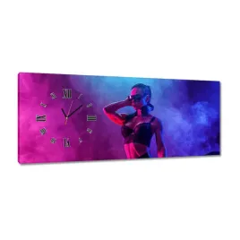 zegary-100x40-djka-kobieta-dj-dym-para