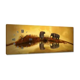 zegary-100x40-slonie-przy-wodopoju