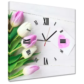 zegary-40x40-delikatne-tulipany