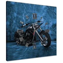 zegary-40x40-niebieska-sciana-motocykl