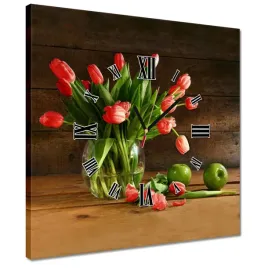 zegary-40x40-czerwone-tulipany