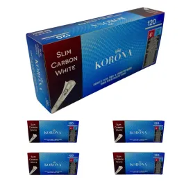 600-gilz-gilzy-korona-carbon-slim-white-filtr-weglowy-biale-gilzy-slim