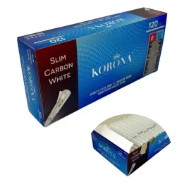 120-gilz-gilzy-korona-carbon-slim-white-filtr-weglowy-biale-gilzy-slim