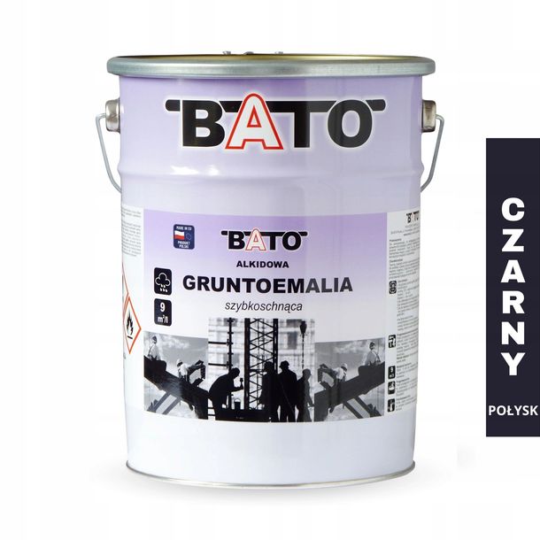 GRUNTOEMALIA ALKIDOWA SZYBKOSCHNĄCA CZARNA POŁYSK A 5L